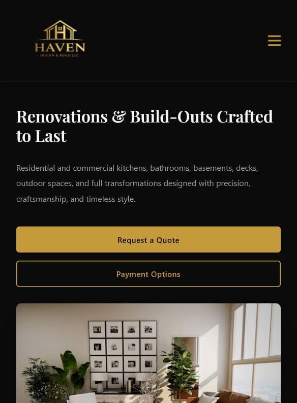 Design Haven Build website preview